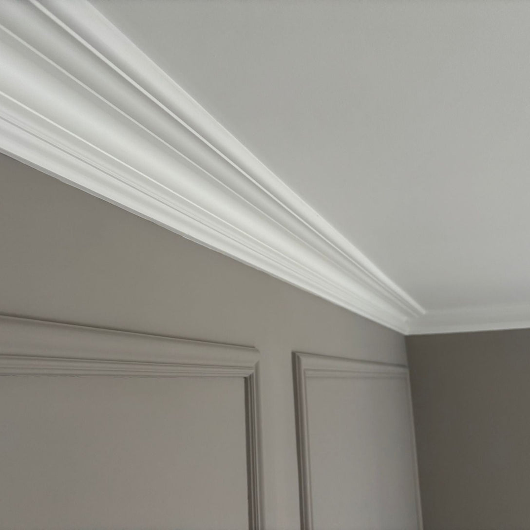 Small Victorian Swan Neck Cornice SPC070 Drop 80mm