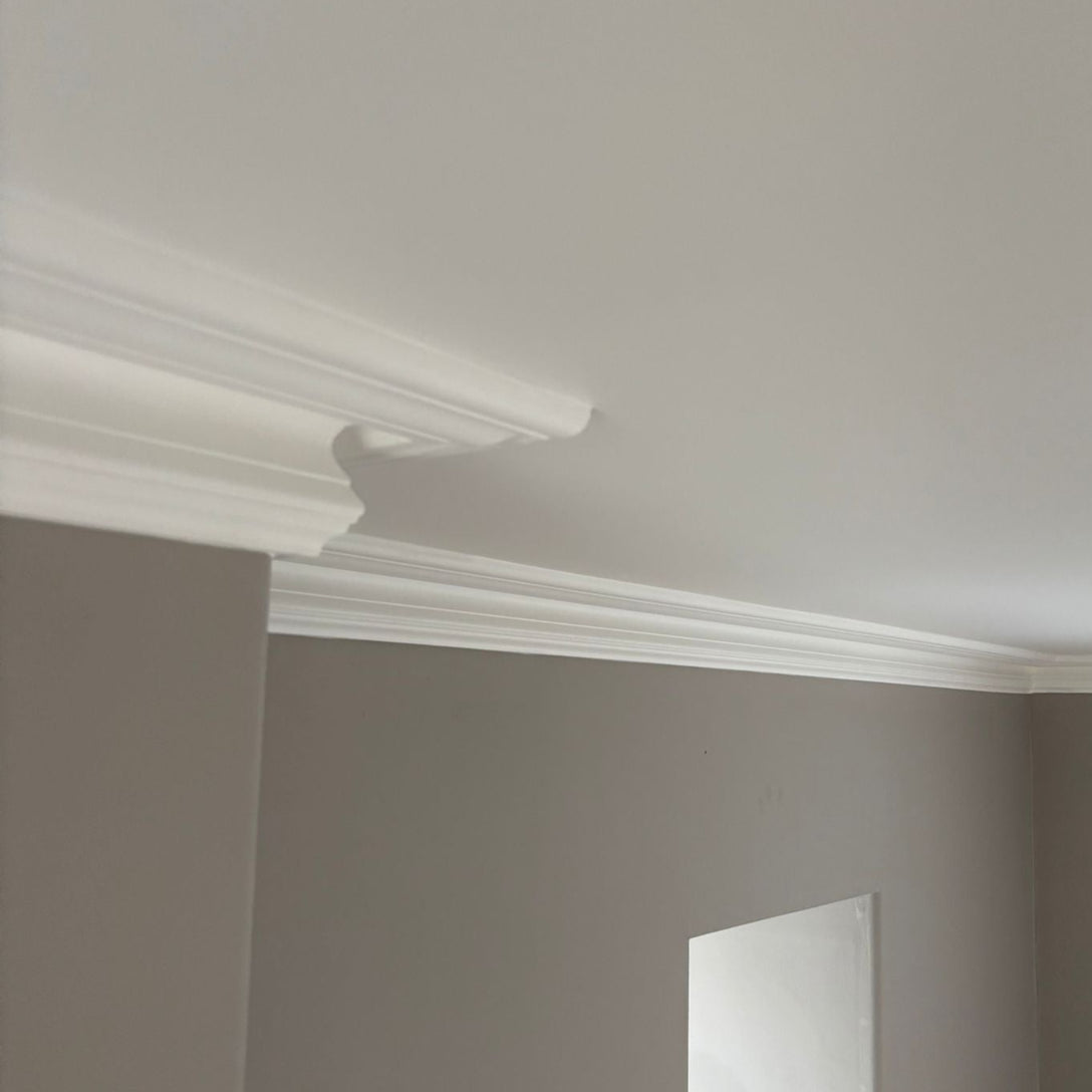 Small Victorian Swan Neck Cornice SPC070 Drop 80mm