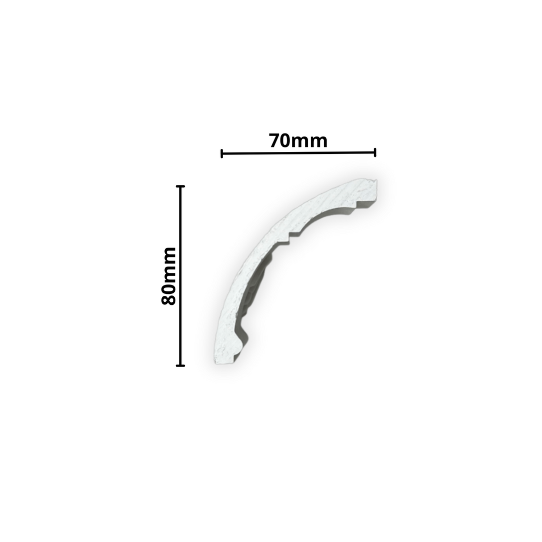 Plaster Coving Fleur de Lys 80mm Drop SPC002