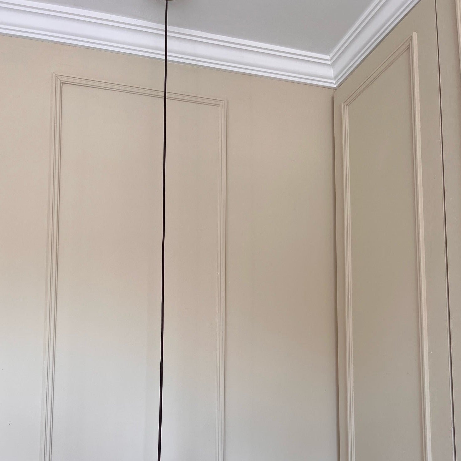 panelled walls with victorian style plaster coving 