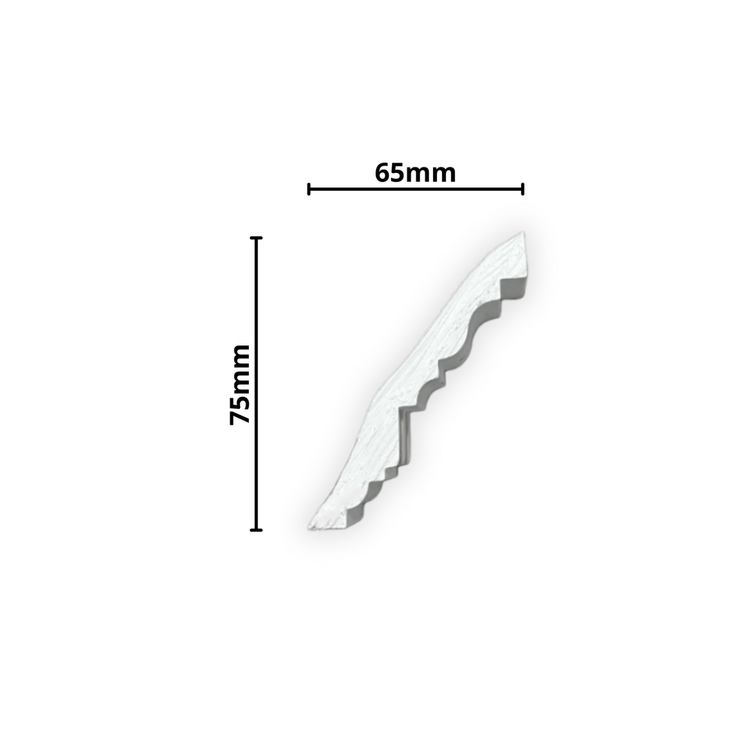 Plaster Coving Dentil 75mm Drop SPC015