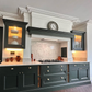 Grand victorian swan neck coving in classic kitchen