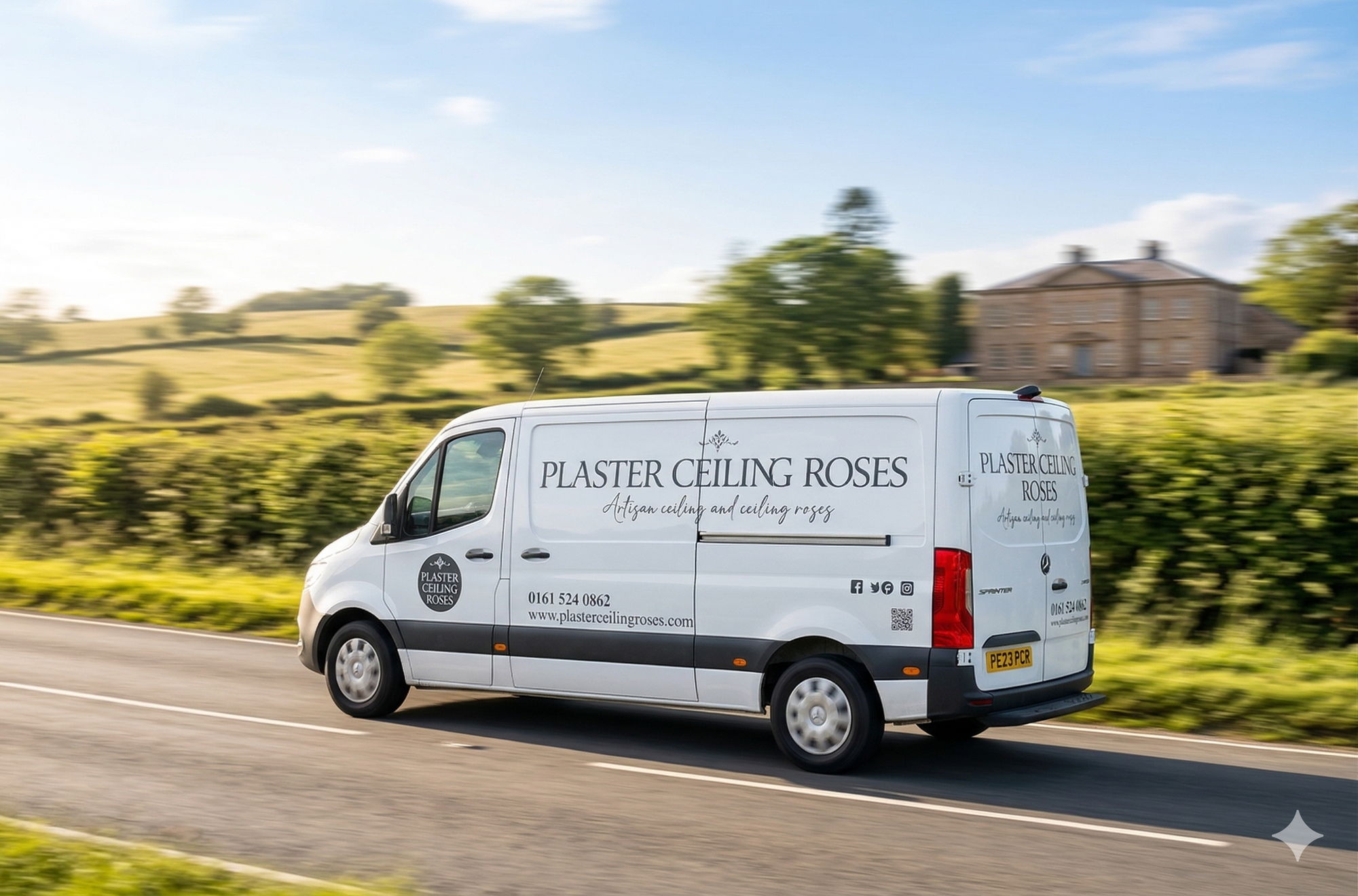 PCR delivery van on a UK road