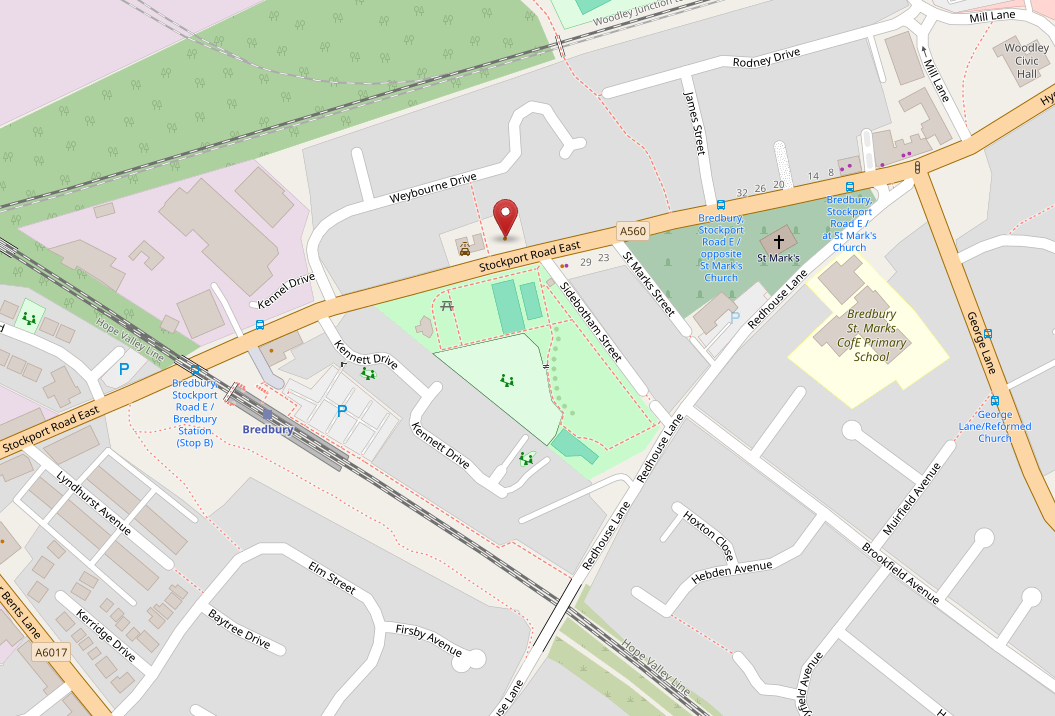Map showing Plaster Ceiling Roses warehouse at Pama House, Stockport Rd East, SK6 2AA