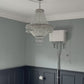 Plaster Ceiling Rose installed in Family Bathroom