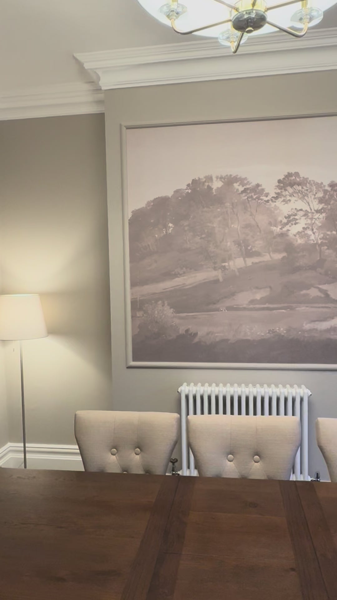Swan Neck Coving in dining room