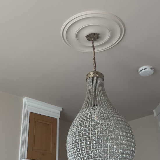 Video Clip of Plain Spun Plaster Ceiling Rose
