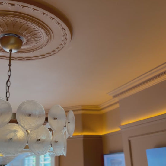Video of Large Sunflower Plaster Ceiling Rose