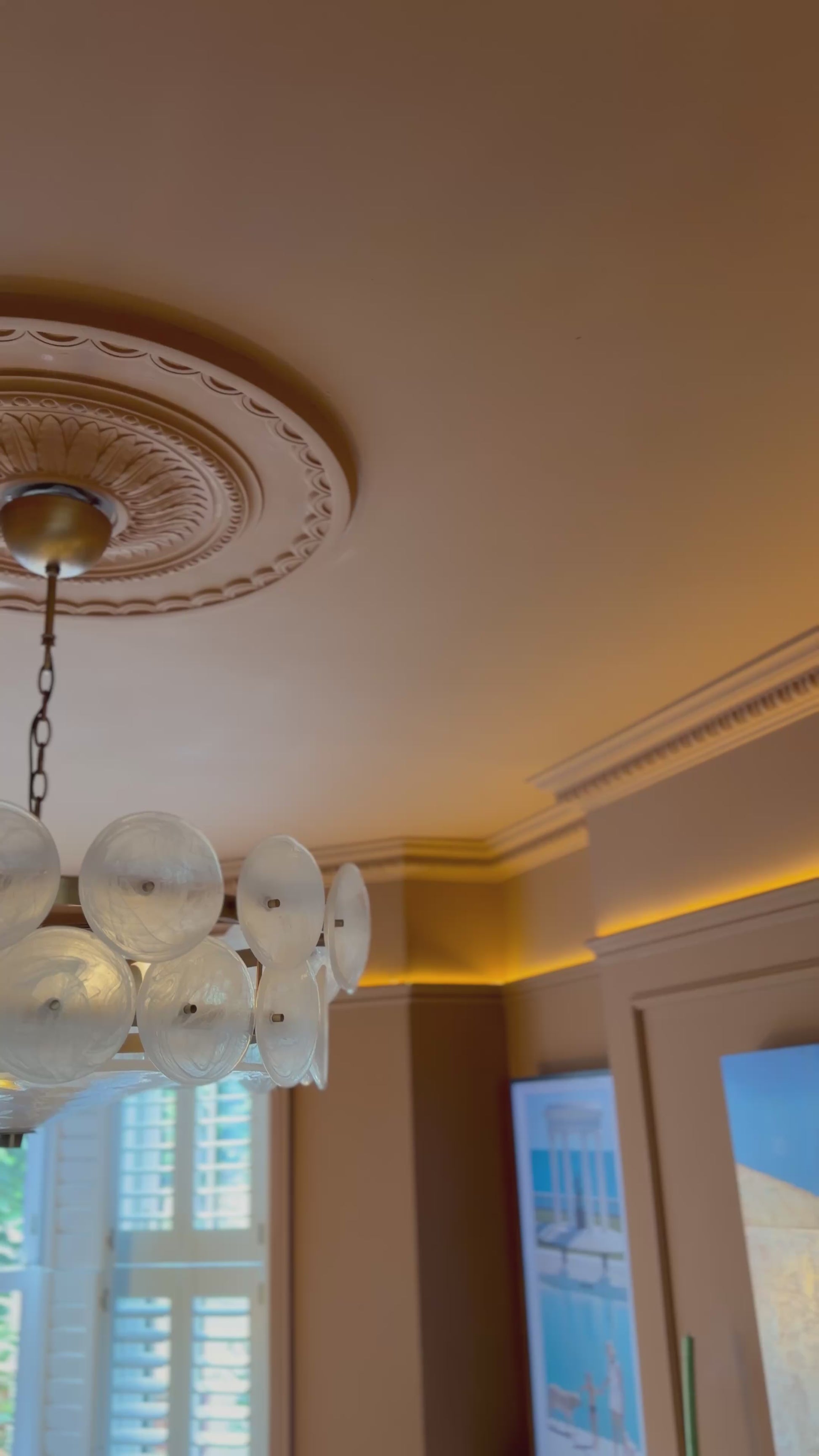 Video of Large Sunflower Plaster Ceiling Rose