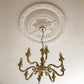 Large Plaster Ring Ceiling Rose with period light-fitting