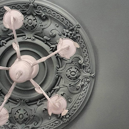 Ornate Victorian Plaster Ceiling Rose from below