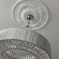 close up image showing details on acanthus satellite plaster ceiling rose - 600mm