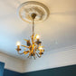 Acanthus & Ovolo Plaster Ceiling Rose shown fitted in victorian style room 500mm dia. 