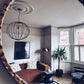 victorian style plaster ceiling rose shown in living room