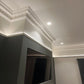 Acanthus Victorian Plaster Coving with LEDs- 182mm Drop