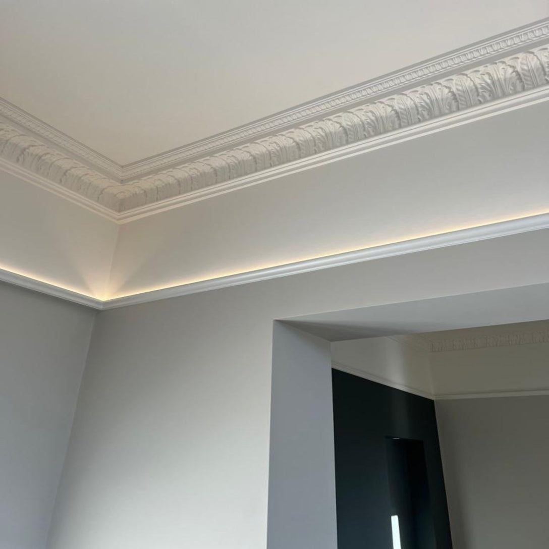 image showing acanthus victorian plaster coving fitted in modern family home 