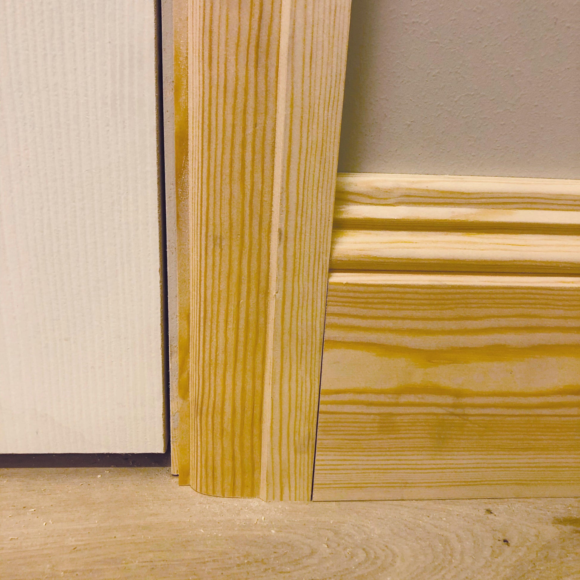 classic Victorian Timber Architrave shown meeting skirting board 21mm x 69mm 