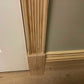 Victorian reeded pine Architrave shown meeting skirting board at bottom of door 67mm x 20mm 