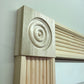 Victorian Timber Corner Block shown with architrave 71mm x 71mm x20mm 