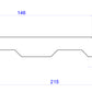 technical image showing Nine Inch timber Skirting Board measurements 215mm x 21mm 
