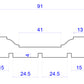 detailed technical photo with measurements of victorian timber architrave