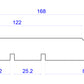 technical photo showing measurements of victorian timber skirting board