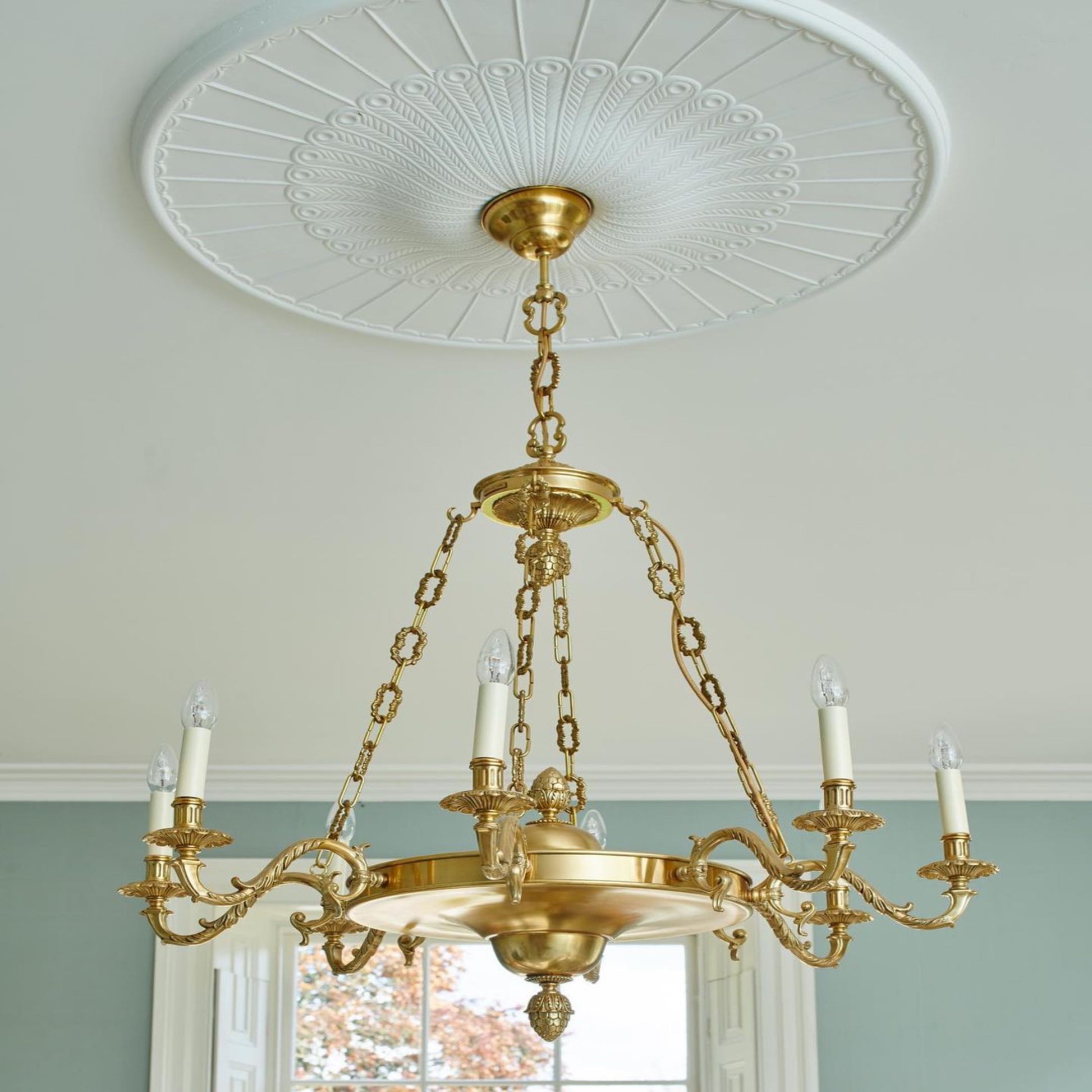 Georgian Plaster Ceiling Rose in period room