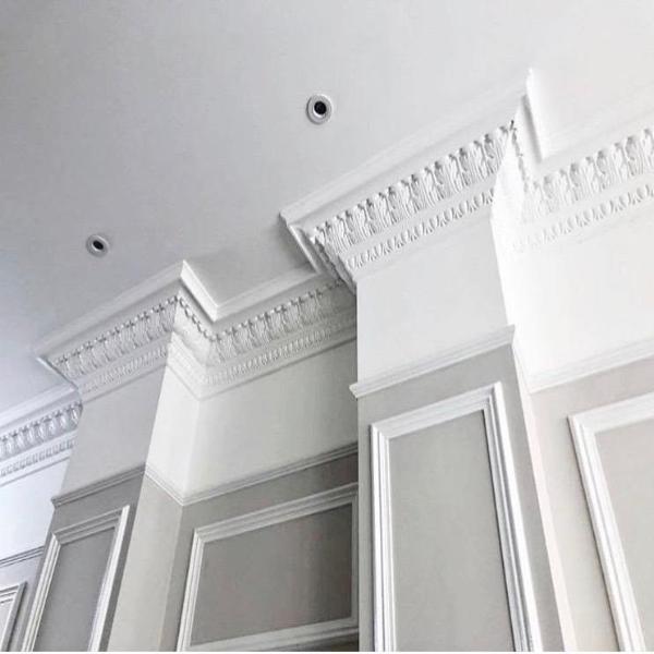 photo showing Plaster Coving Victorian style 235mm Drop 