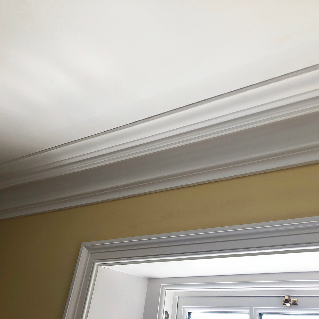 Victorian Swan Neck coving above window
