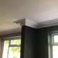 complex section of Swan Neck Plaster Coving shown in green room 125mm 