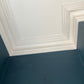 detailed photo of Traditional Victorian london Plaster Coving shown in blue room150MM 