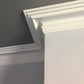 Traditional London Victorian style plaster Coving shown with grey wall/roof - 150MM