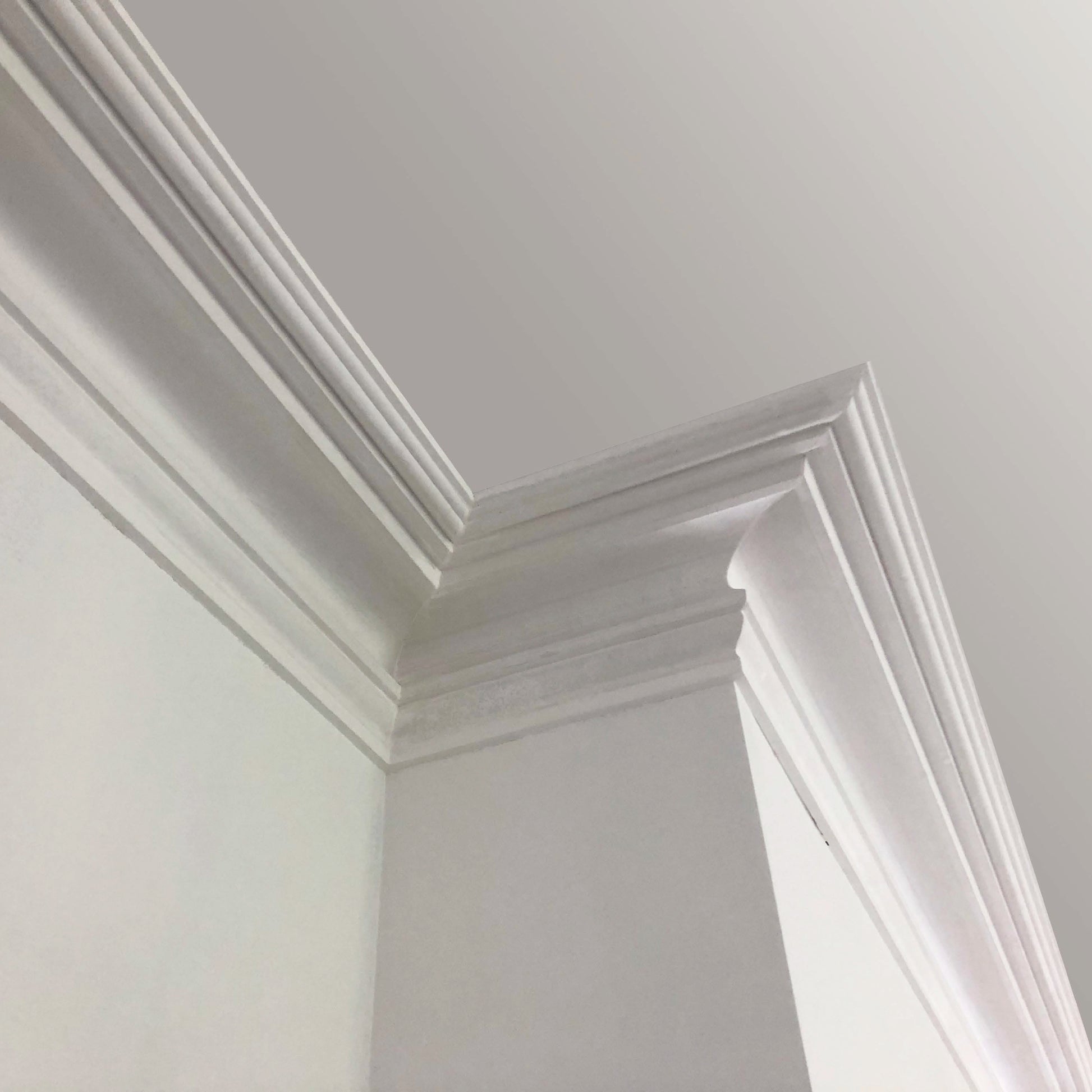 victorian style London Swan Neck Coving installed 150MM
