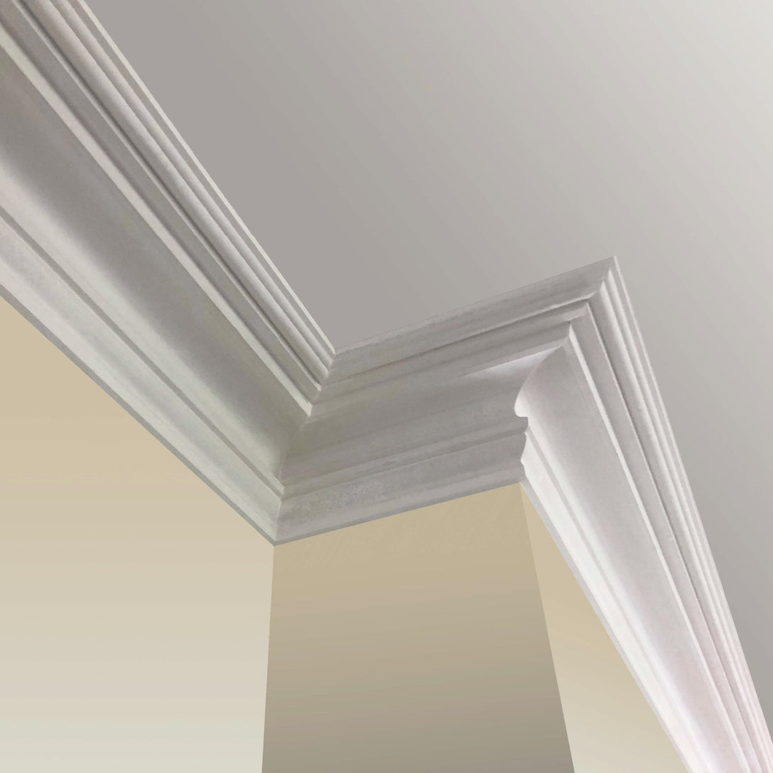 technical photo of London Swan Neck Coving - 150MM
