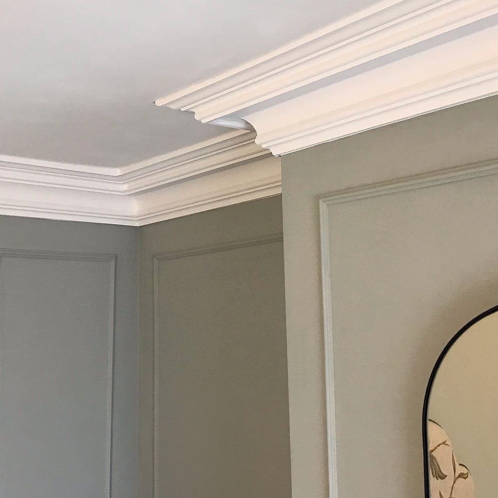 London Swan Neck Coving shown in modern home - 150MM