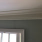 straight section of london swan neck coving in a green room