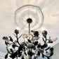 Victorian Gothic Plaster Ceiling Rose shown with chandelier 680mm dia. 
