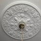 Victorian Gothic Plaster Ceiling Rose in natural light