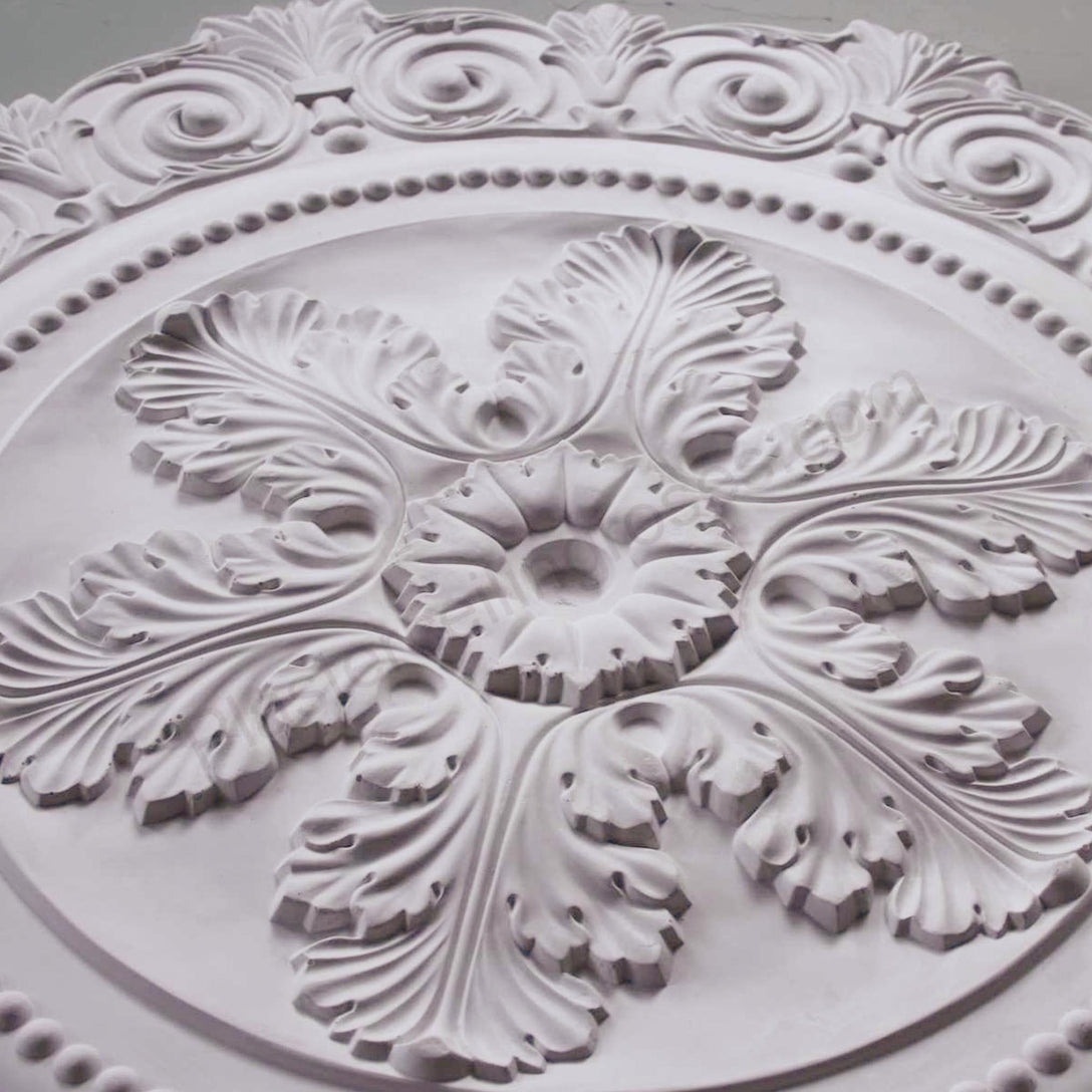 detailed view showing Victorian Plaster Ceiling Rose close up 850mm dia. 