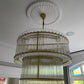 example of adams sunburst plaster ceiling rose with chandelier 