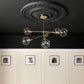 example of victorian sunflower plaster ceiling rose in modern home 