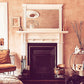 Victorian Sunflower Plaster Ceiling Rose shown with fireplace 750mm dia.