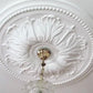 Ornate Floral Plaster Ceiling Rose from below