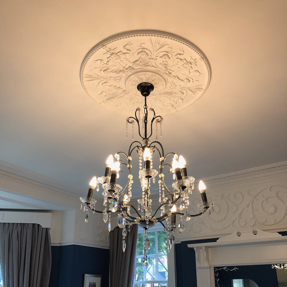 Large Plaster Ceiling Rose in large main room