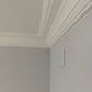 victorian Plaster cornice shown in a white room110mm Drop 