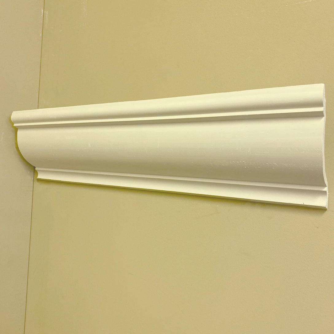 side aspect of convex plaster coving