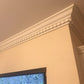 Dentil cornice corner example in large room