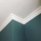 classic Plaster Coving shown against a teal wall - 90mm Drop