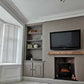 victorian style plaster cornice showin in living room