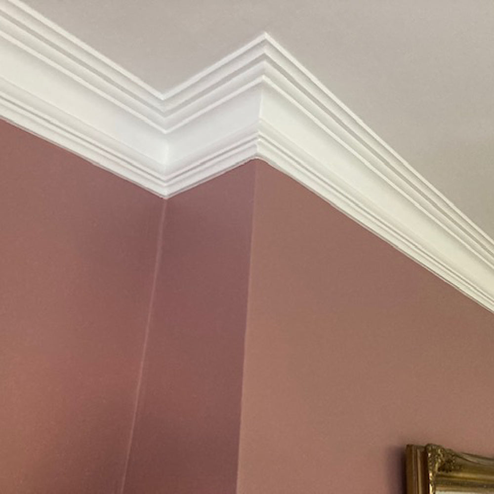 picture shows a section of Victorian Coving - Drop 120mm
